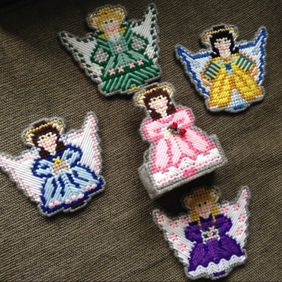 ๐ด Set of 4 Coaster Angle Handmade Crochet EUC - Picture 2 of 7